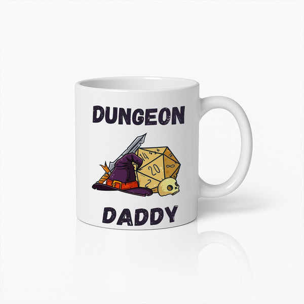 Dungeon Daddy Koffiemok met D20 Dobbelsteen & Fantasy Ontwerp