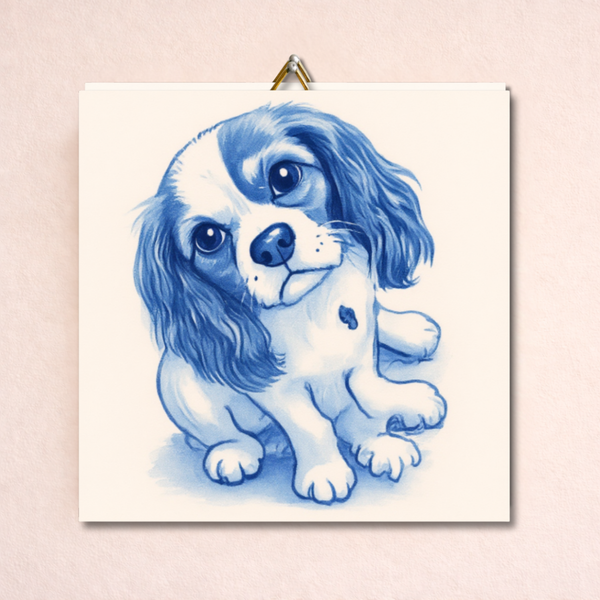 Delfts blauw tegeltje met jouw huisdier!