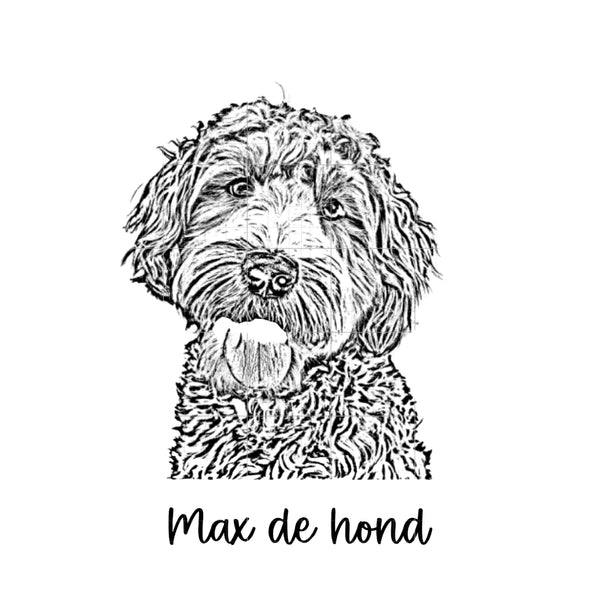 Tegeltje met huisdier portret