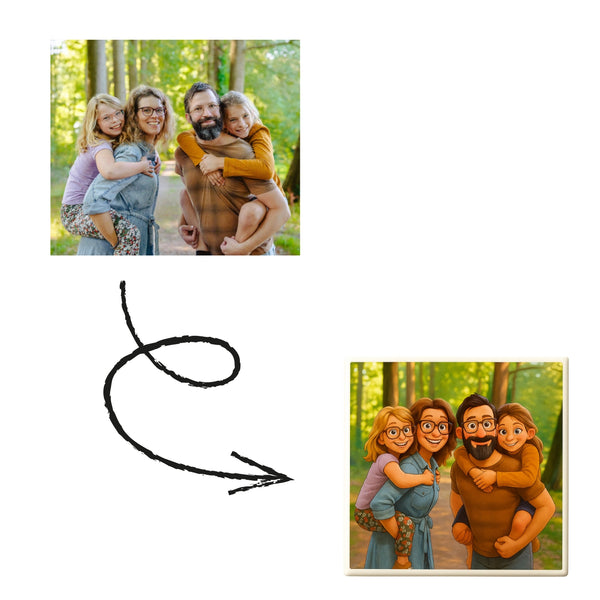 Tegeltje met jouw foto in pixar style!