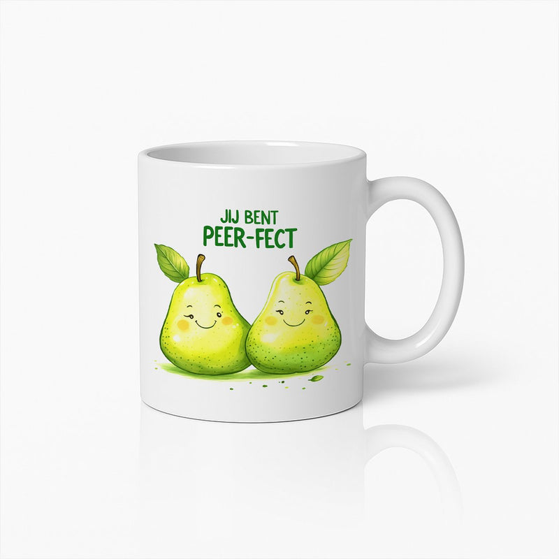 Schattige Peer Woordspeling Mok 330ml – “Jij Bent Peer-fect” – Lief Cadeau Voor Fruitliefhebbers en Gezellige Koffiemomenten