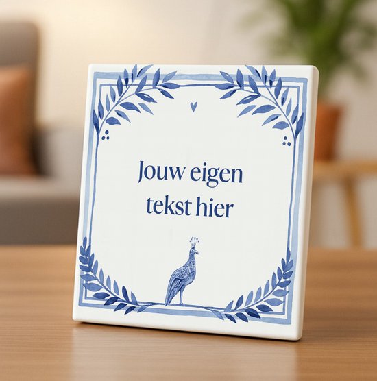 Tegel met eigen tekst