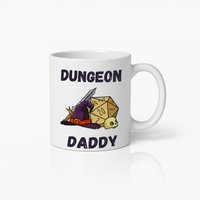 Dungeon Daddy Koffiemok met D20 Dobbelsteen & Fantasy Ontwerp – Leuk Cadeau voor DnD Spelers & Game Masters