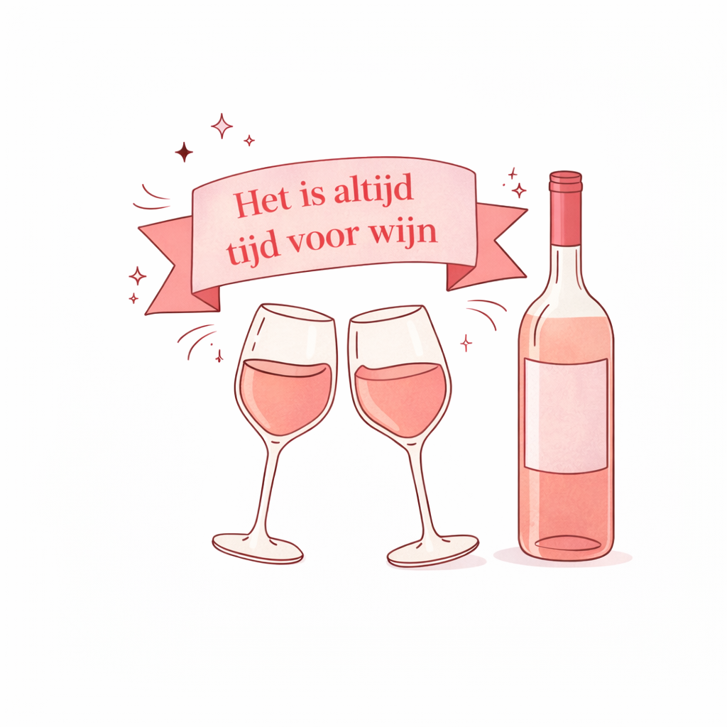Tegeltje "Het is altijd tijd voor wijn"