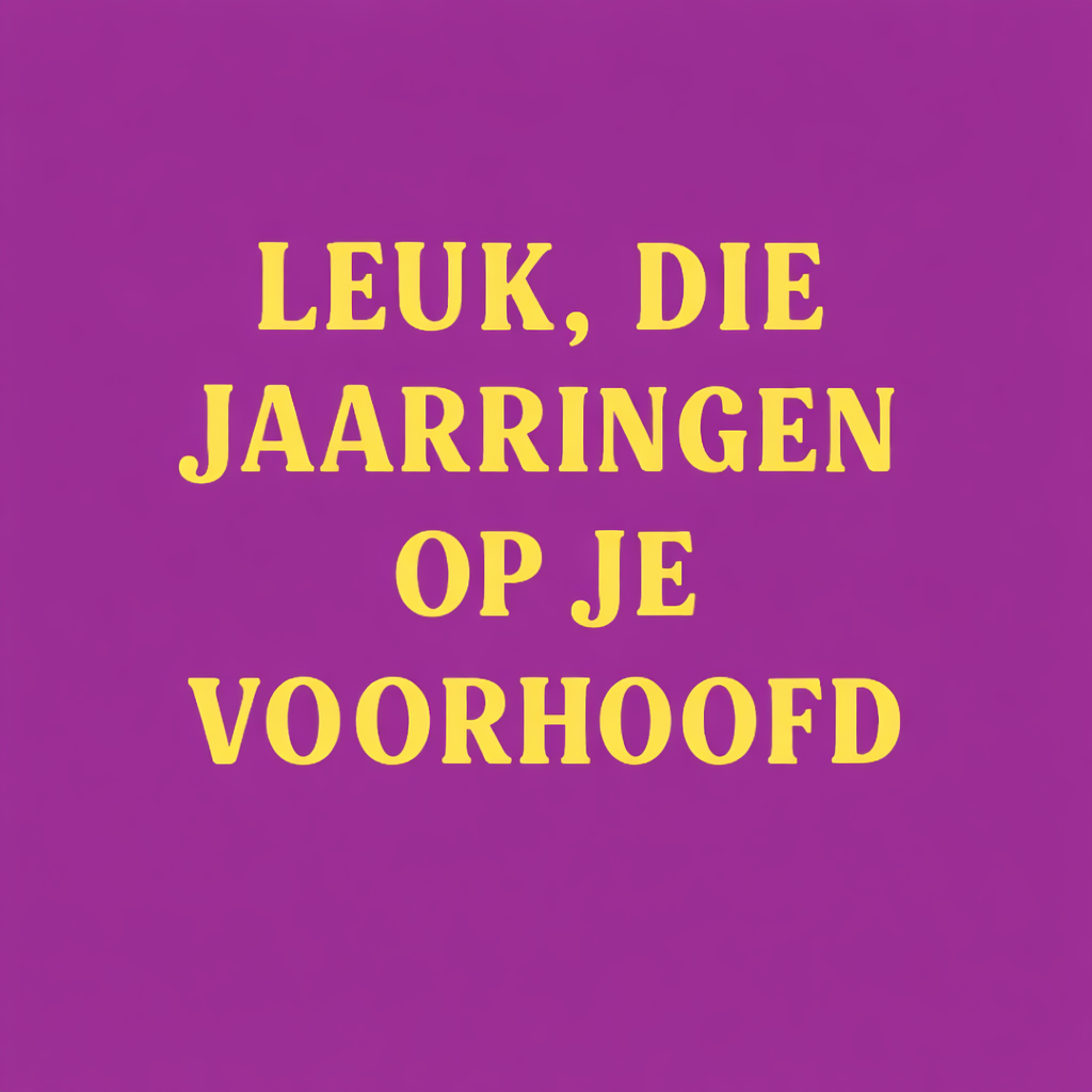 Tegeltje "Leuk, die jaarringen op je voorhoofd"