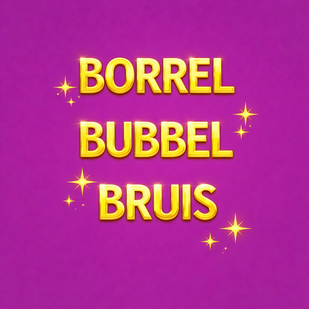 Tegeltje "Borrel bubbel bruis"