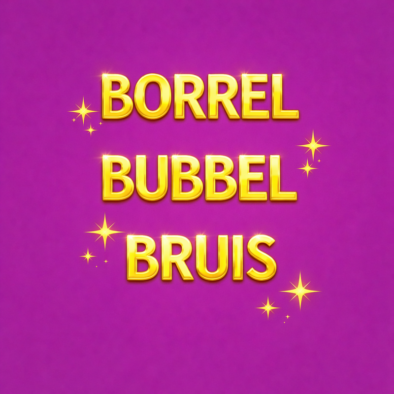 Tegeltje "Borrel bubbel bruis"