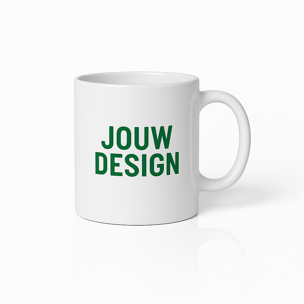 Mok met eigen design/tekst (wit)
