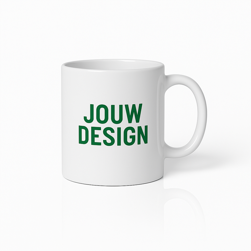 Mok met eigen design/tekst (wit)