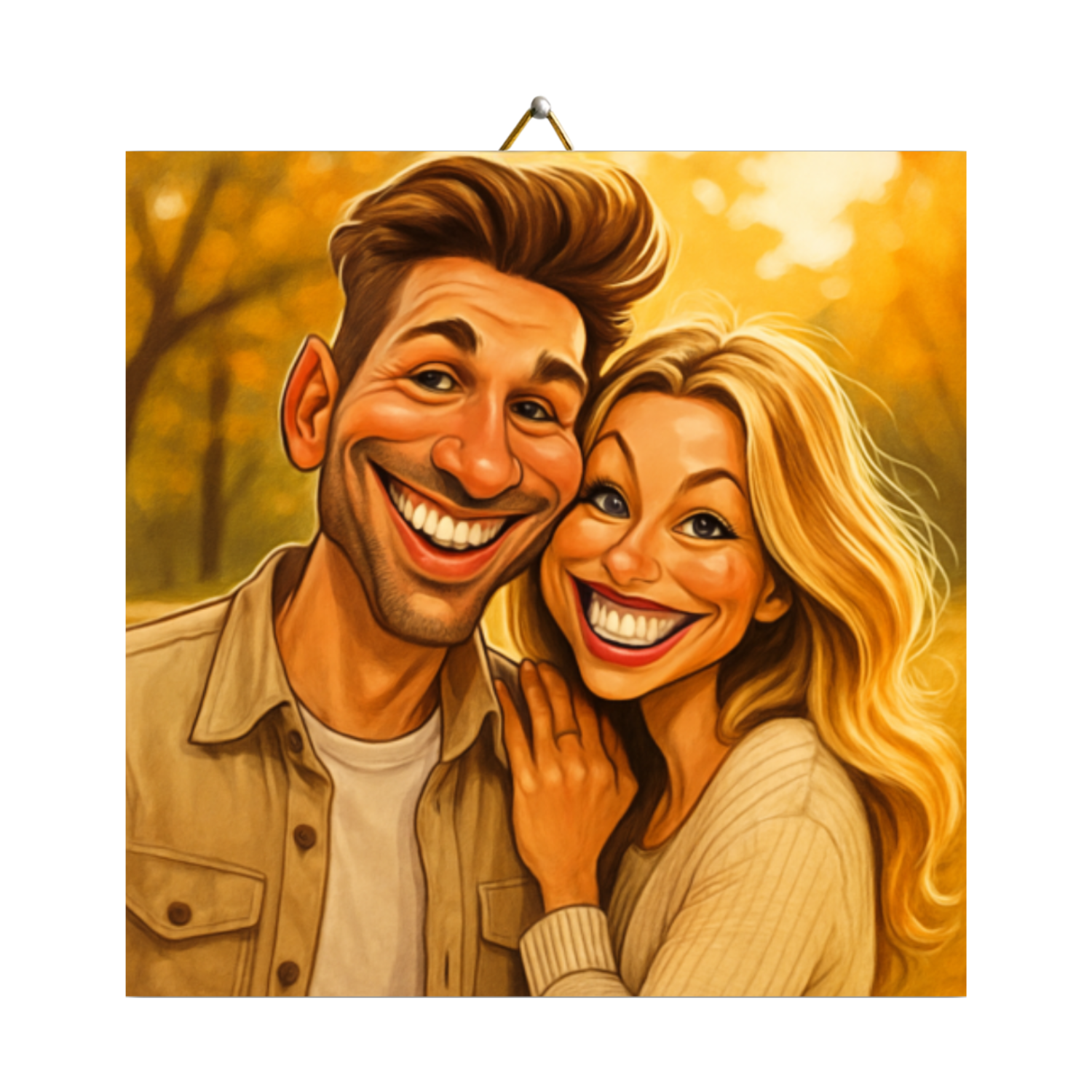 Jouw foto in karikatuur stijl op een tegeltje!