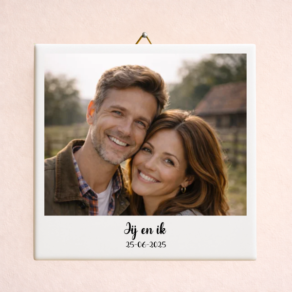 Jouw foto op een valentijns tegeltje