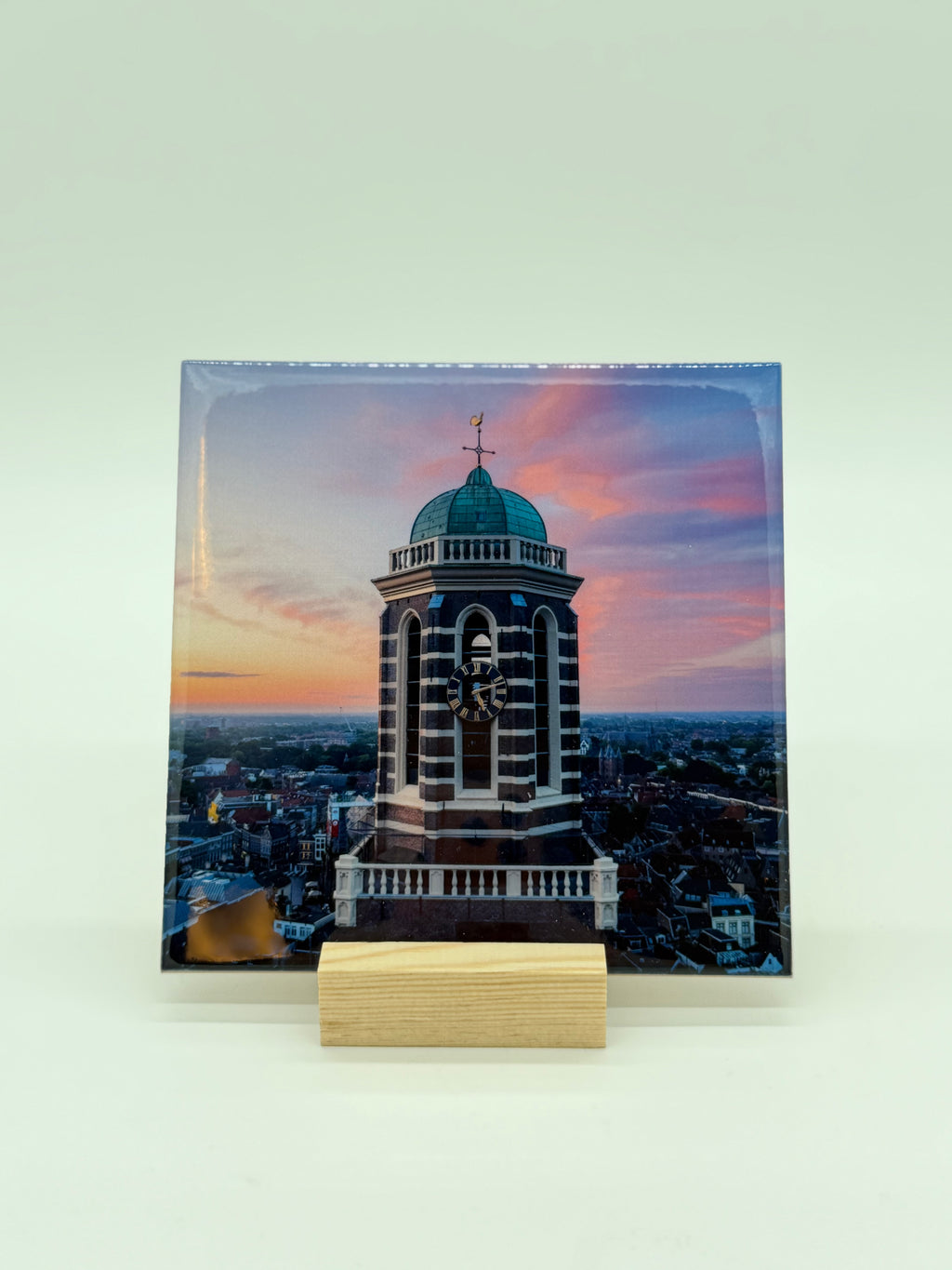 "Peperbus in zonsopkomst' tegel (15x15 CM)