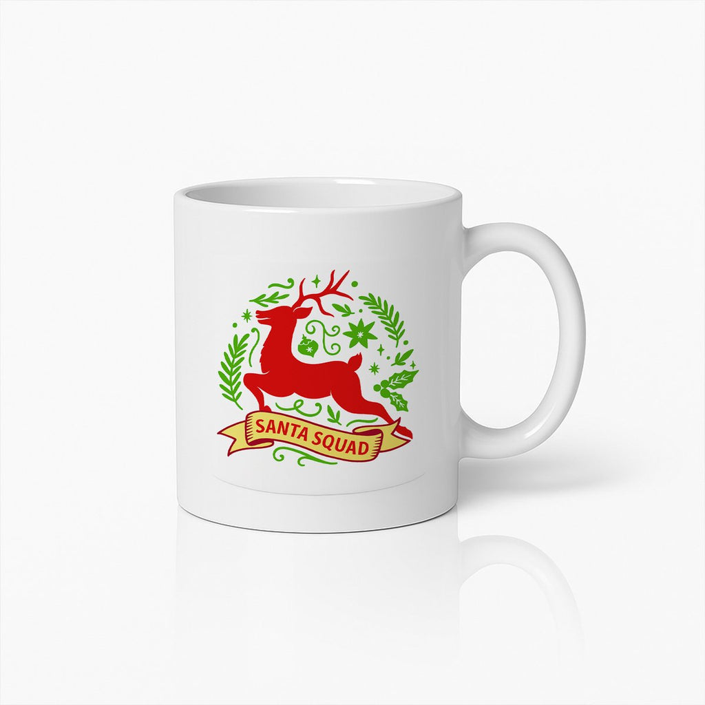 Santa Squad Mok 330ml – Feestelijke Kerstbeker met Rendier Ontwerp
