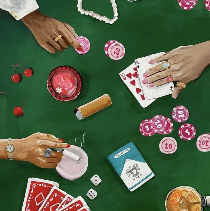 Tegeltje "Pokertafel"