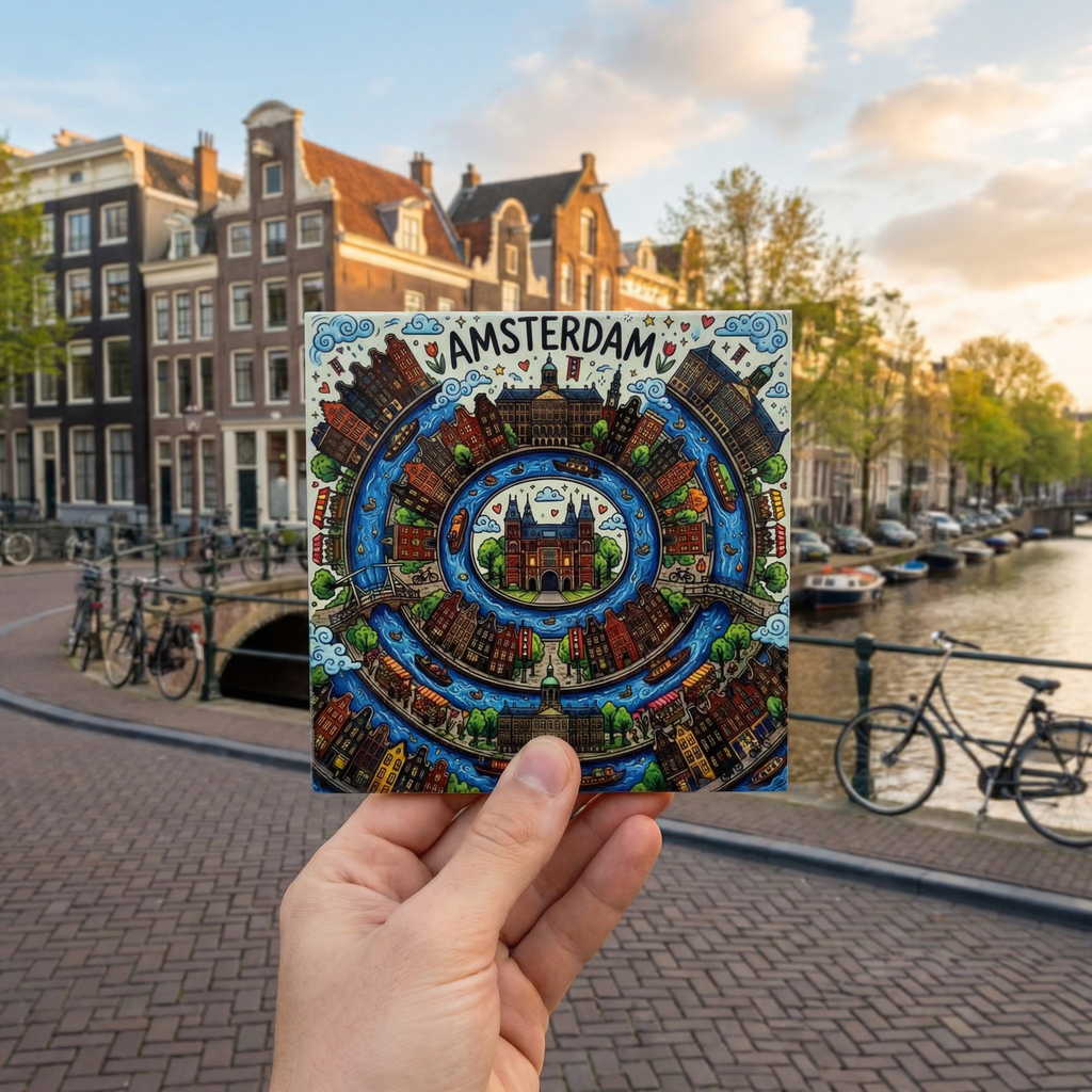 Stadstegel Amsterdam Doodle Style