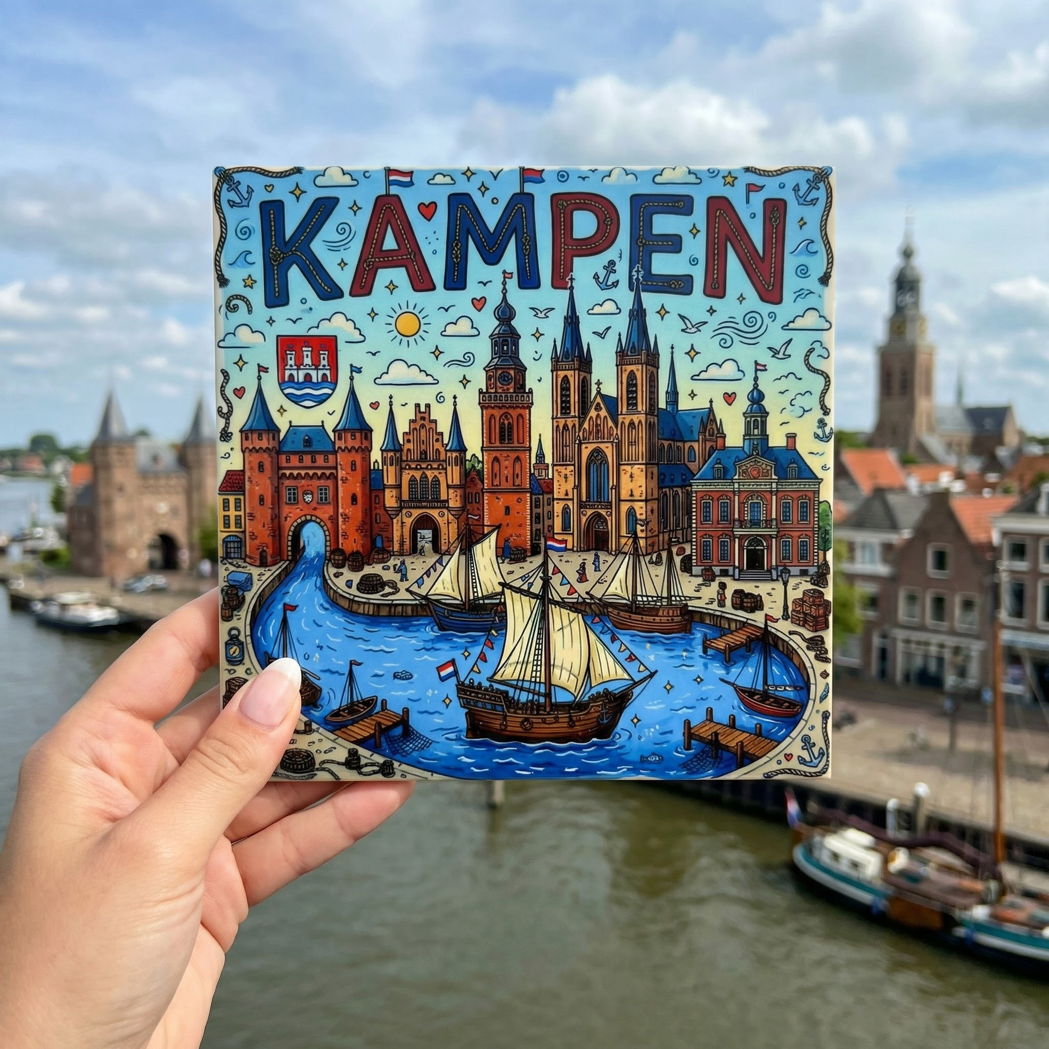 Stadstegel Kampen Doodle Style