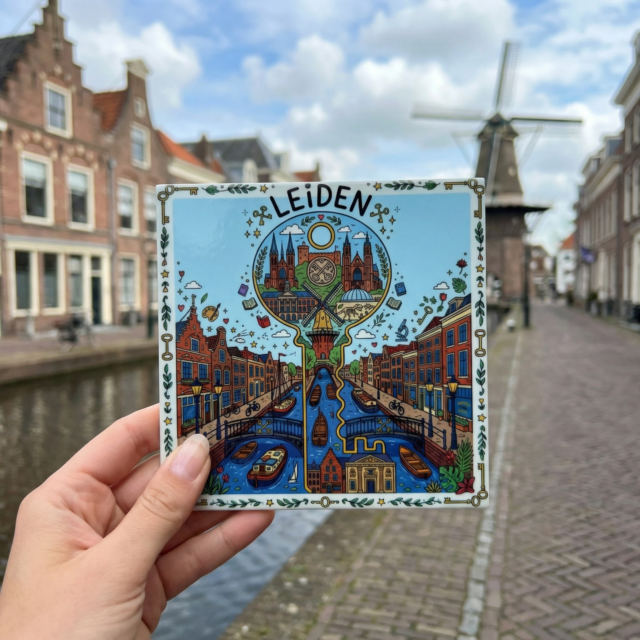 Stadstegel Leiden Doodle Style