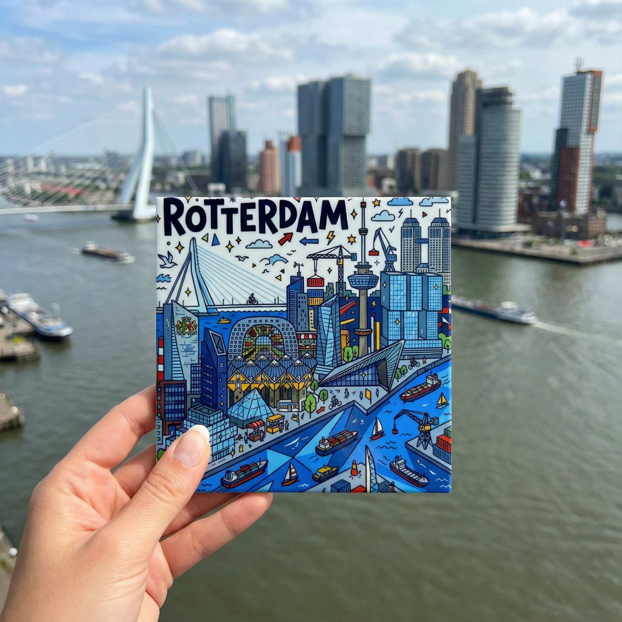 Stadstegel Rotterdam Doodle Style