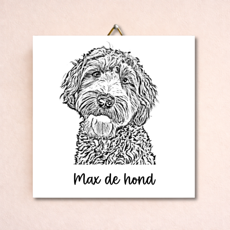 Tegeltje met huisdier portret