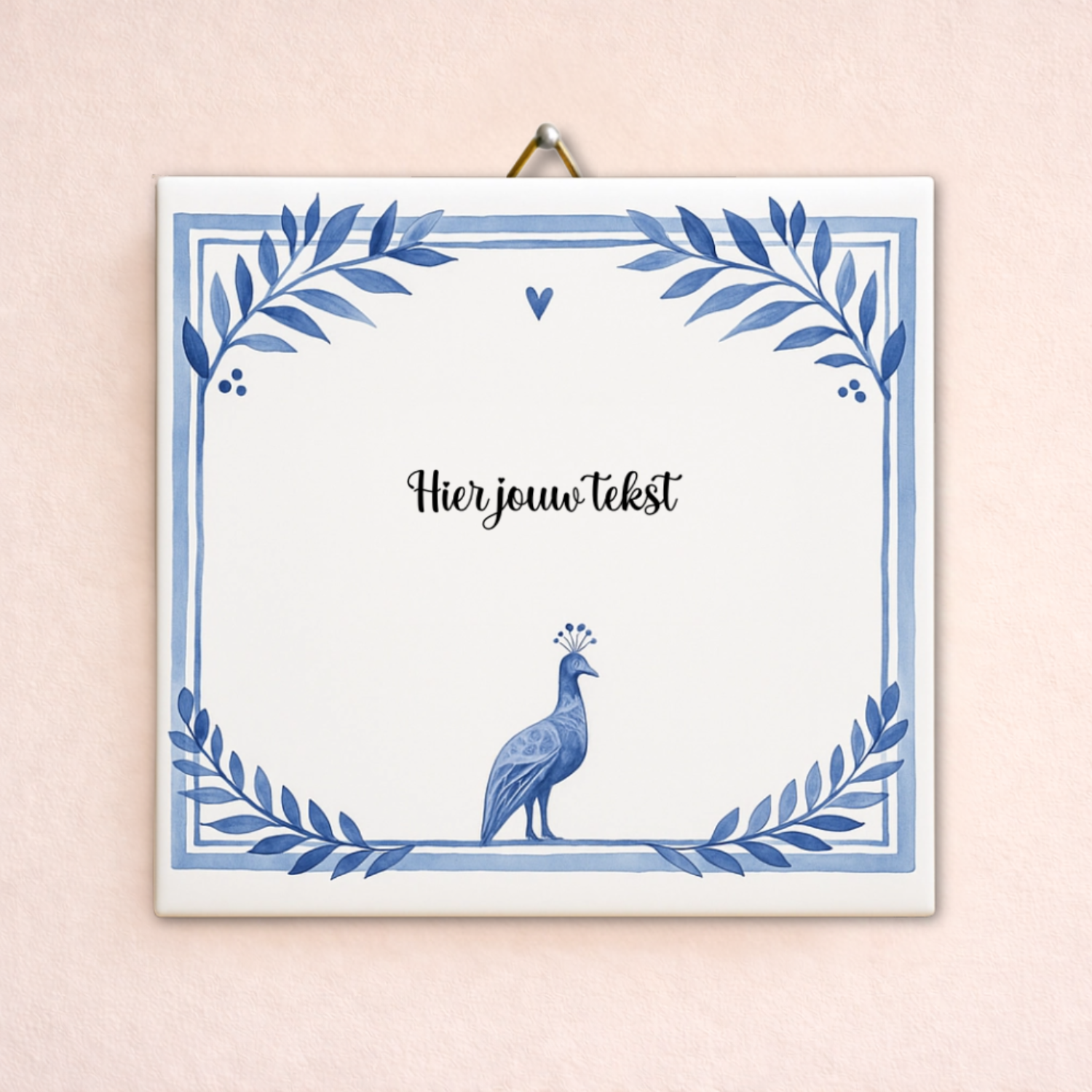 Tegel met eigen tekst