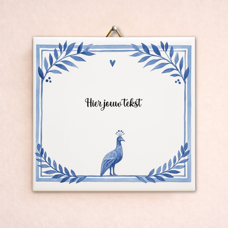 Tegel met eigen tekst