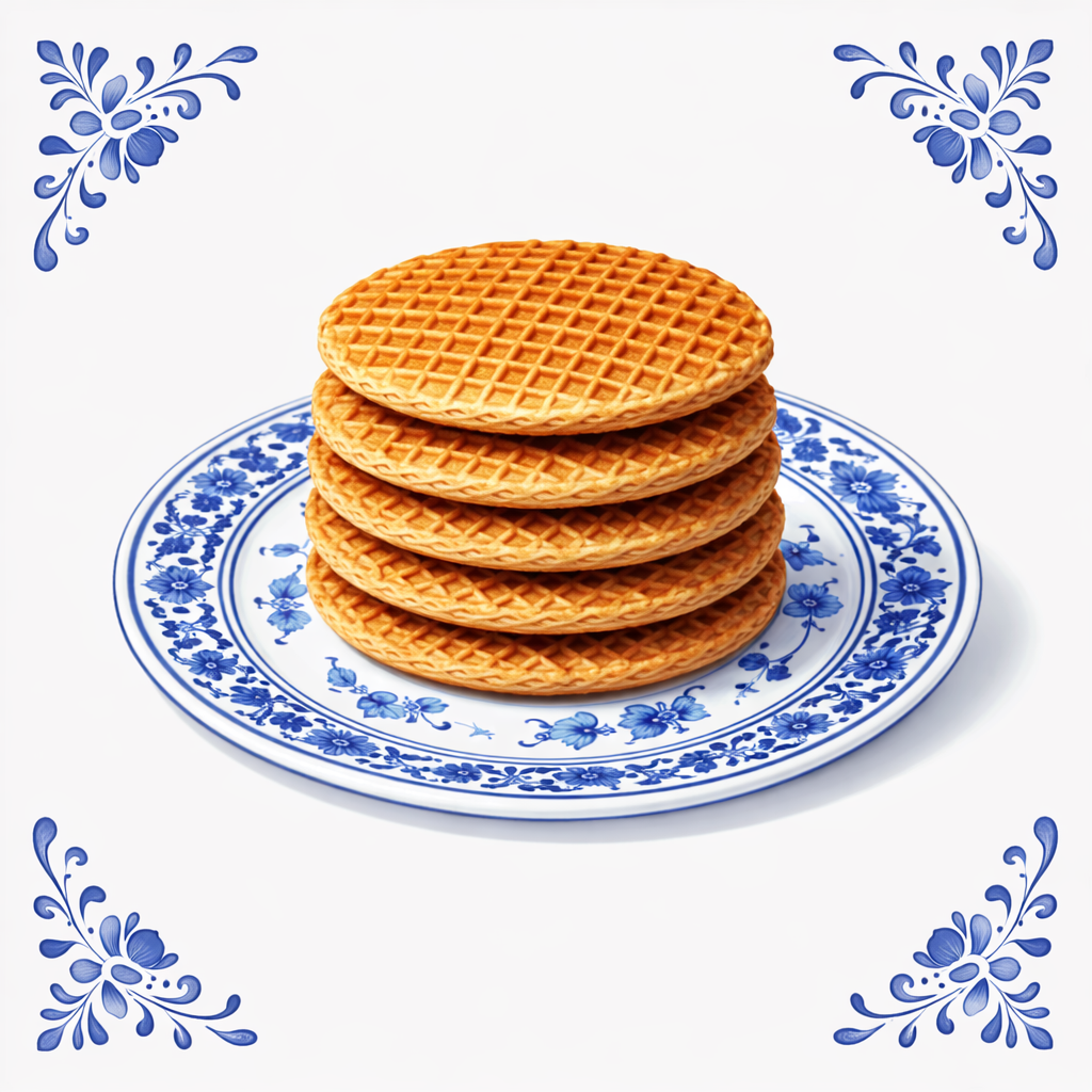 Tegeltje delfts blauw Stroopwafels