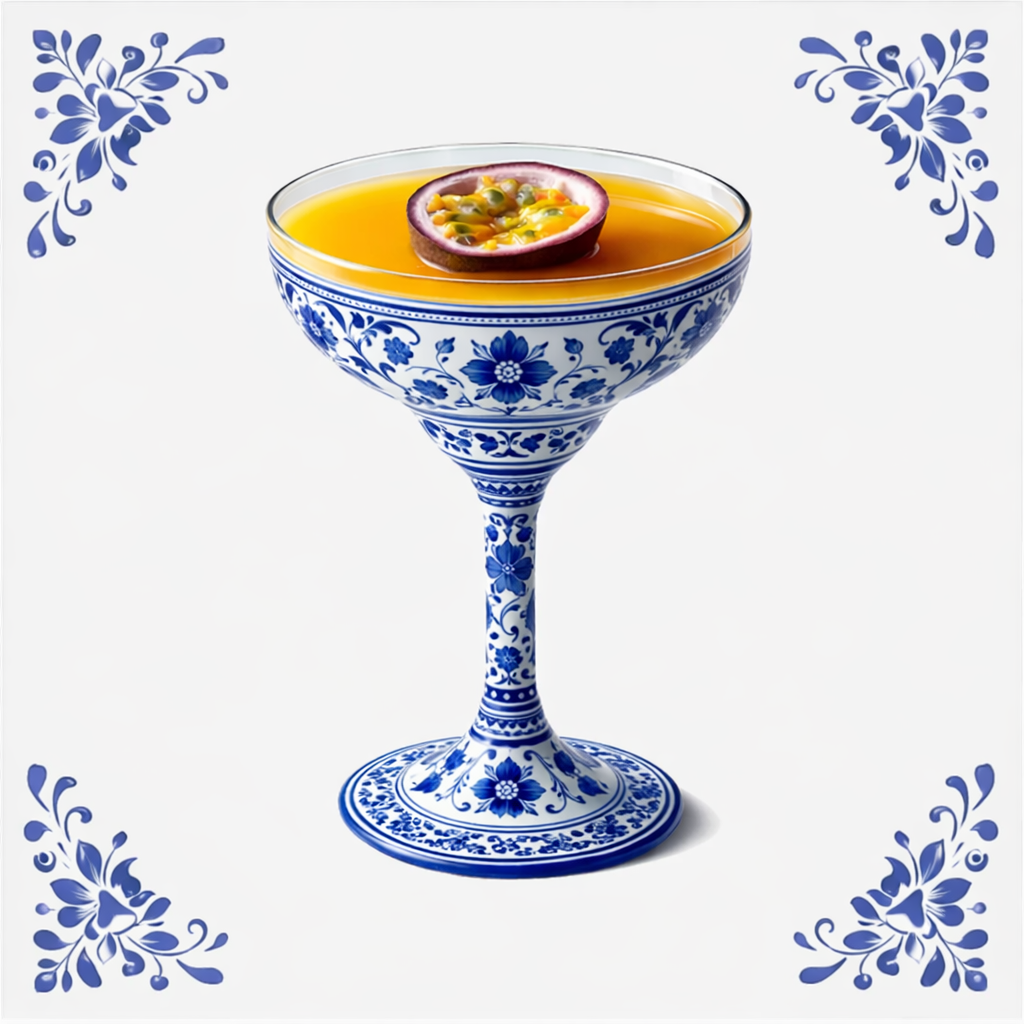 Tegeltje delfts blauw cocktail