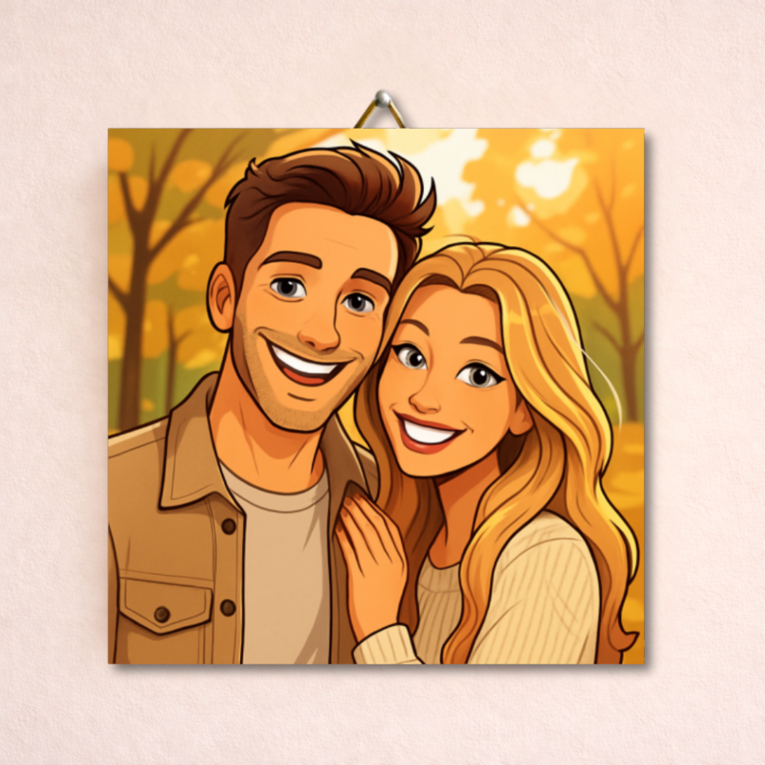 Tegeltje met jouw foto in cartoon style!