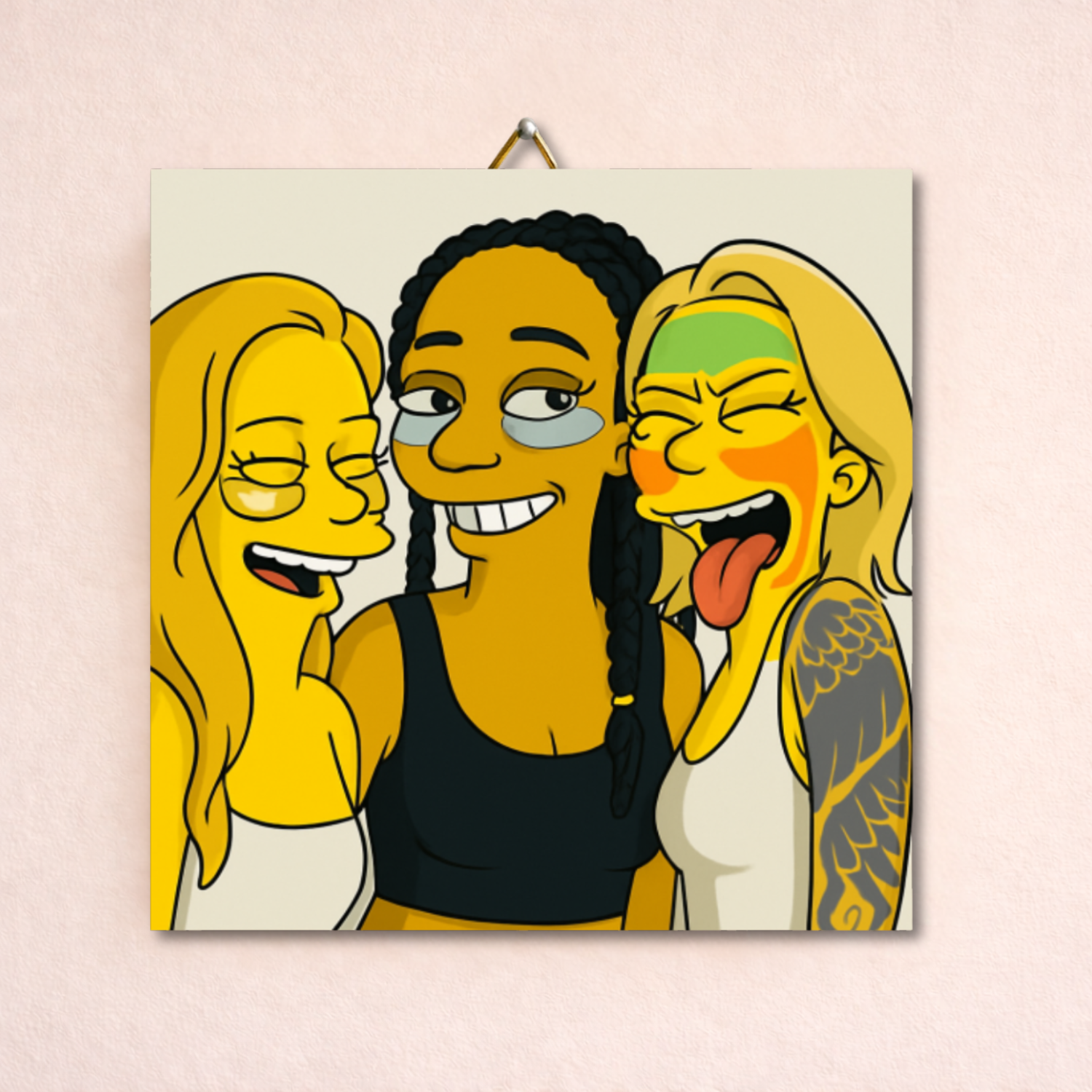 Tegeltje met jouw foto in simpsons style!